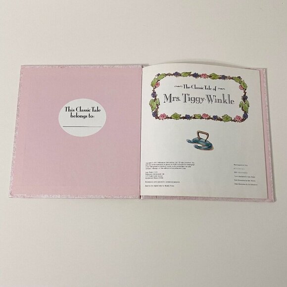 Vtg 1992 The Classic Tale Of Mrs Tiggy Winkle By Beatrix Potter Hardcover - Picture 8 of 16